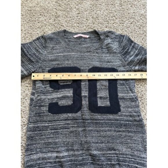 S H Collection Womens Size Medium Gray Sweater Pull Over Crew Neck Cotton - Picture 4 of 8